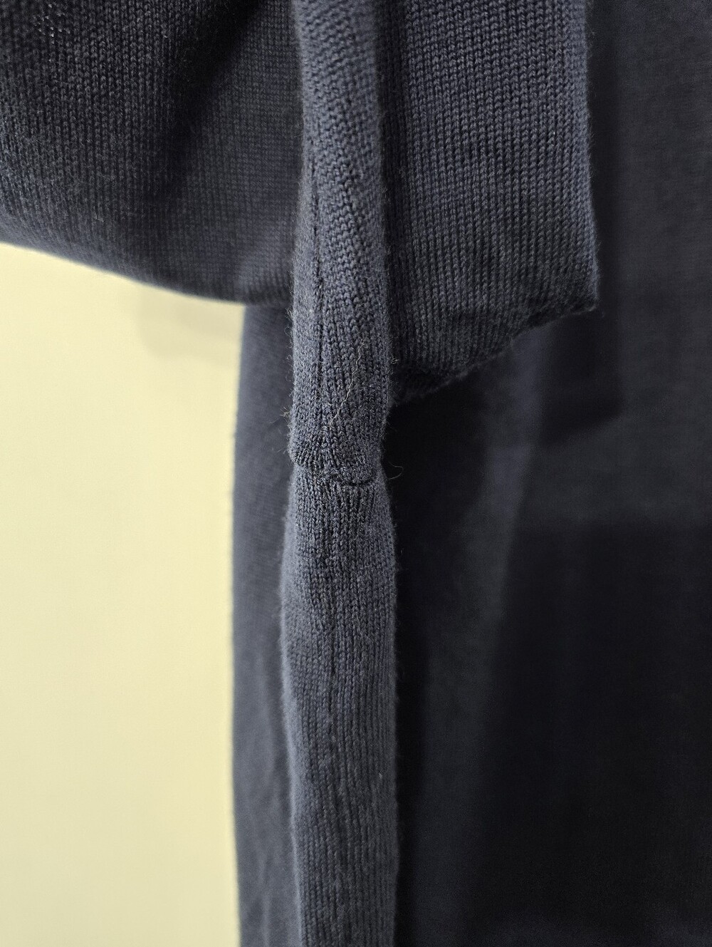 Brooks Brothers Merino Wool Long Sleeve Polo Collar Henley Sweater Navy Blue XL - Picture 4 of 9